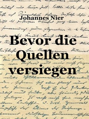 cover image of Bevor die Quellen versiegen